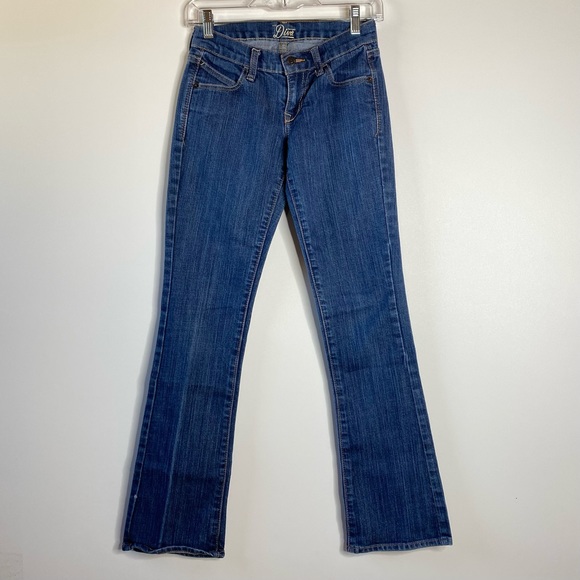 Old Navy Womens Diva Jeans Sz 0 Blue Med Wash Bootcut Stretch Denim Low Rise - Picture 10 of 10
